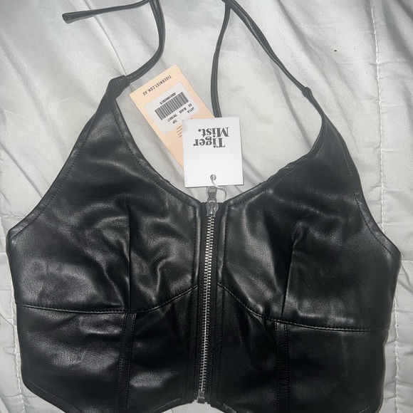 Tiger Mist Tops - #tigermist #leather #leathertop #halter